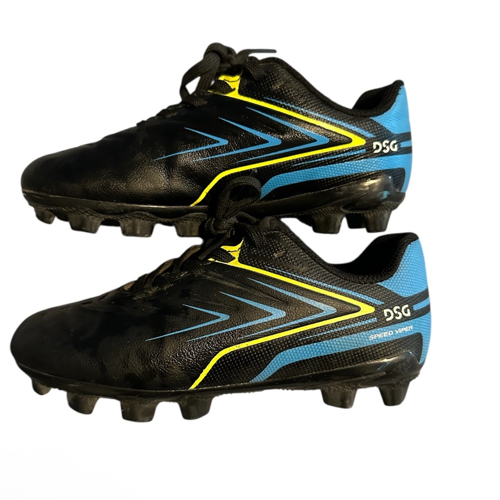 DSG Youth Black and Blue Soccer Cleats